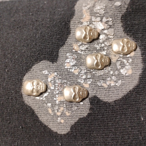 SALE! RARE! SMET Christian Audigier Vintage Y2K Skull Decor Full Zip Up Jacket - Picture 7 of 15